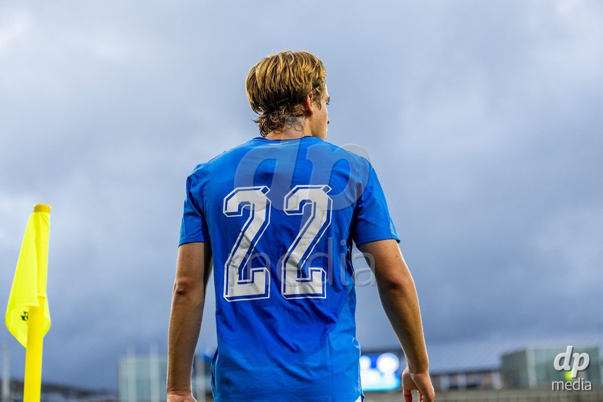 TORSHAVN, FAROE ISLANDS - OCTOBER 6: Daníel Freyr Kristjánsson of Iceland during the UEFA European Qualifiers match between Faroe Islands U21 and Iceland U21 at Torsvollur on October 6, 2026 in Torshavn, Faroe Islands.