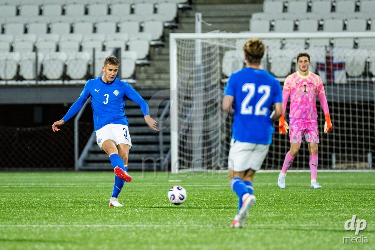 TORSHAVN, FAROE ISLANDS - OCTOBER 6: Júlíus Mar Júlíusson of Iceland during the UEFA European Qualifiers match between Faroe Islands U21 and Iceland U21 at Torsvollur on October 6, 2026 in Torshavn, Faroe Islands.
