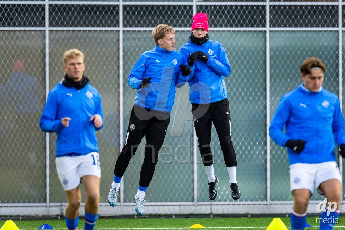 TORSHAVN, FAROE ISLANDS - OCTOBER 6: Warm up during the UEFA European Qualifiers match between Faroe Islands U21 and Iceland U21 at Torsvollur on October 6, 2026 in Torshavn, Faroe Islands.