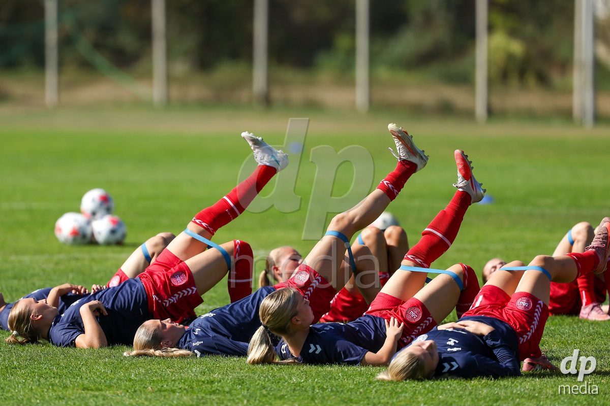 KAKANJ, BOSNIA AND HERZEGOVINA - OCTOBER 7: Team of Denmark during the UEFA Womens European Under-19 Qualifier match between England and Denmark at Mladost Stadium on October 7, 2026 in Kakanj, Bosnia and Herzegovina.