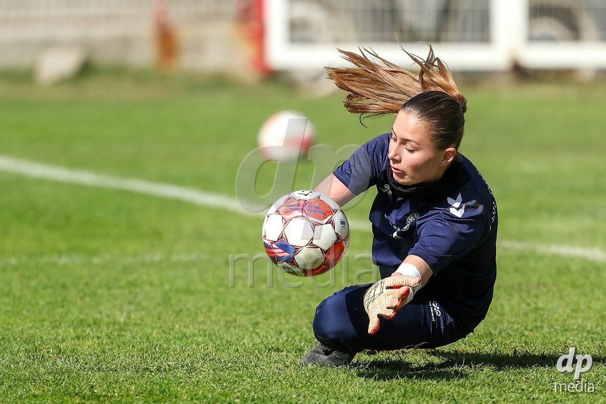 KAKANJ, BOSNIA AND HERZEGOVINA - OCTOBER 7: Isabella Andersen of Denmark during the UEFA Womens European Under-19 Qualifier match between England and Denmark at Mladost Stadium on October 7, 2026 in Kakanj, Bosnia and Herzegovina.