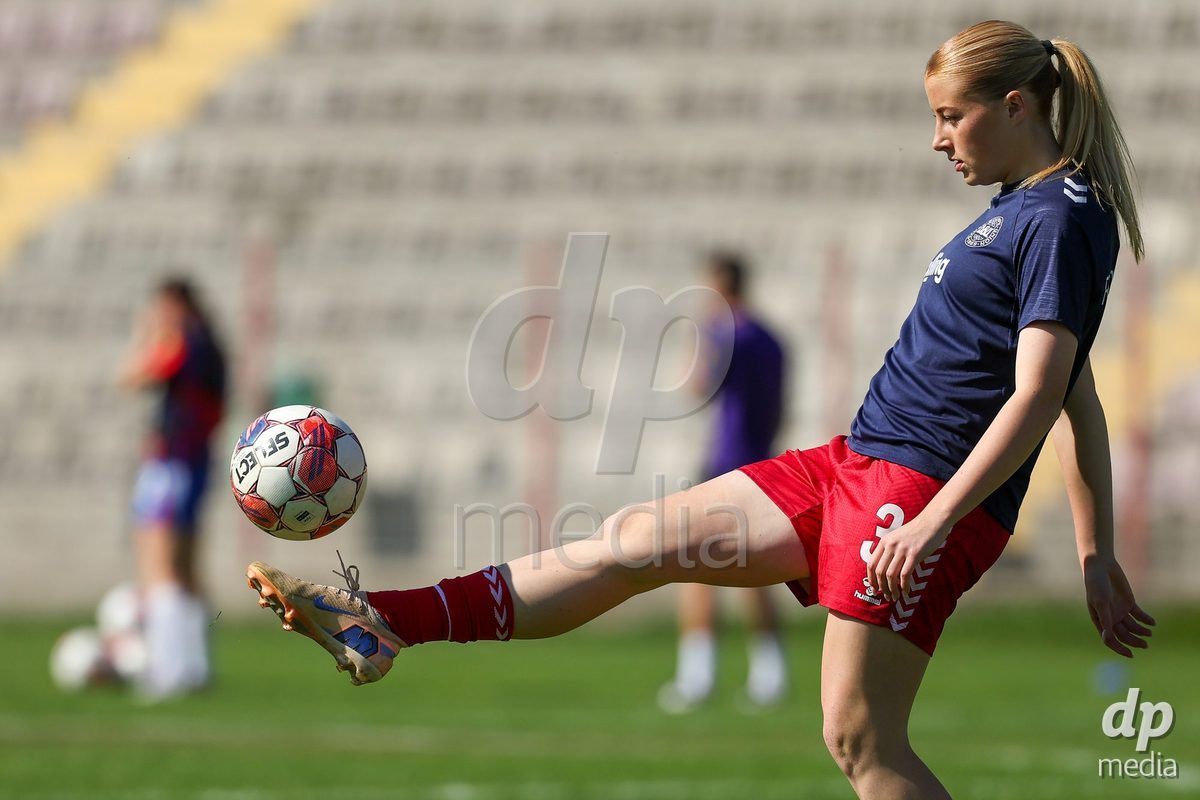 KAKANJ, BOSNIA AND HERZEGOVINA - OCTOBER 7: Asta Kynde of Denmark during the UEFA Womens European Under-19 Qualifier match between England and Denmark at Mladost Stadium on October 7, 2026 in Kakanj, Bosnia and Herzegovina.