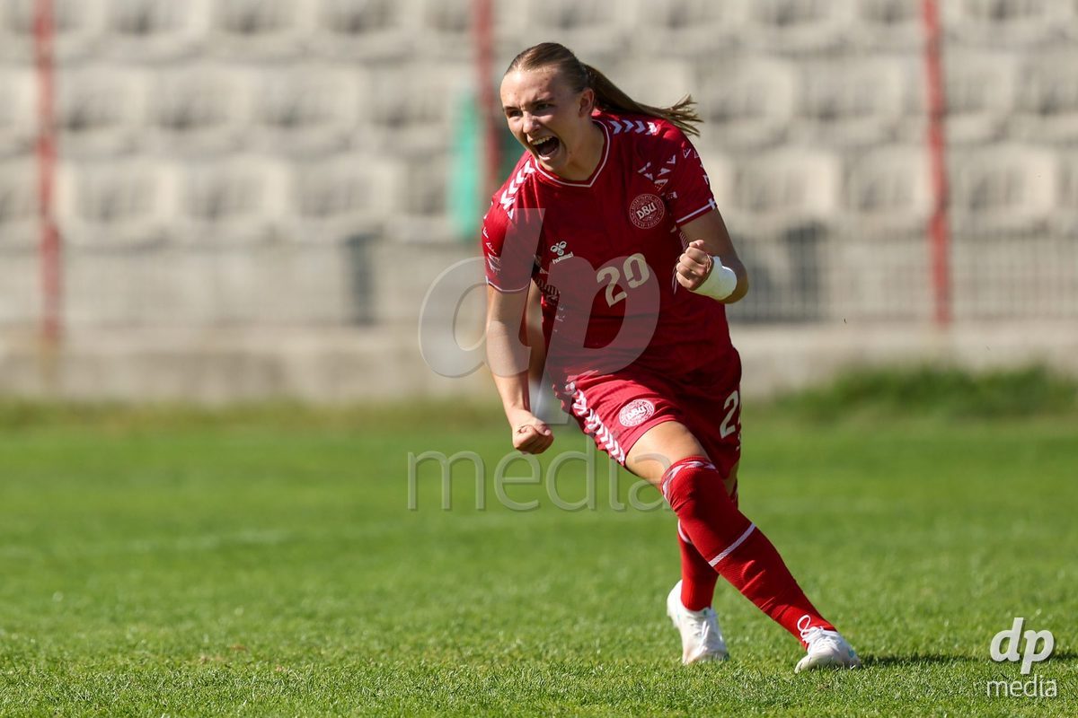 KAKANJ, BOSNIA AND HERZEGOVINA - OCTOBER 7: Nikoline Nielsen od Denmark during the UEFA Womens European Under-19 Qualifier match between England and Denmark at Mladost Stadium on October 7, 2026 in Kakanj, Bosnia and Herzegovina.