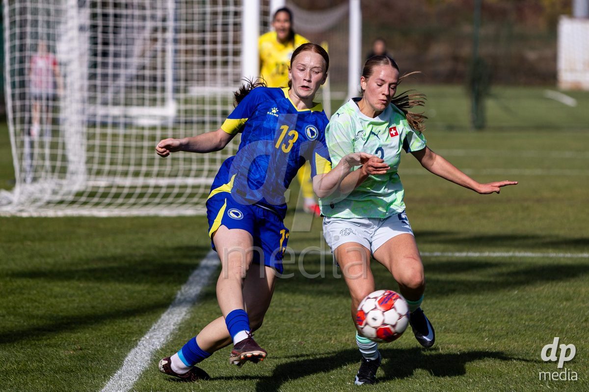 ZENICA, BOSNIA AND HERZEGOVINA - OCTOBER 7: Liel Rickenbach during the UEFA Womens European Under-19 Qualifier match between Switzerland and Bosnia and Herzegovina at FF BH Football Training Centre on October 7, 2026 in Zenica, Bosnia and Herzegovina.