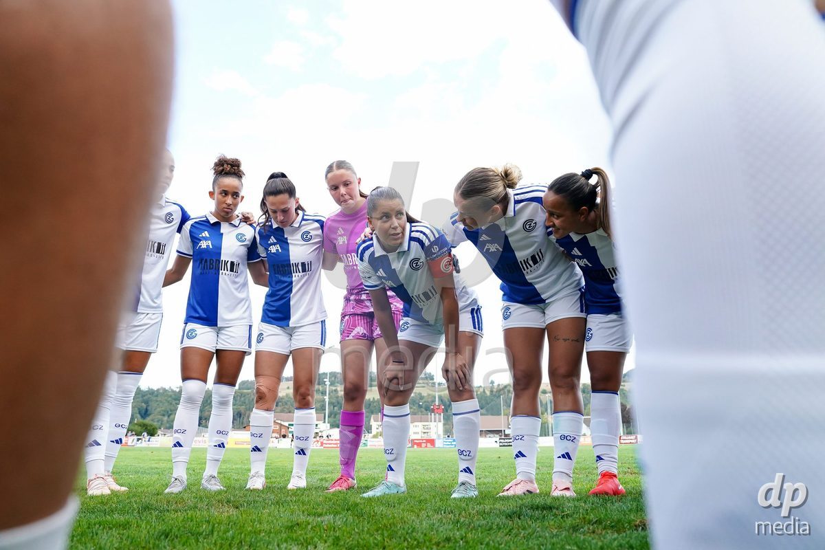 Switzerland: AXA Women's Cup 2026/27, FF Toggenburg v GC Frauenfussball - Breite Bütschwil: Team GC with Luna Lemperiere of Grasshopper Club Zurich