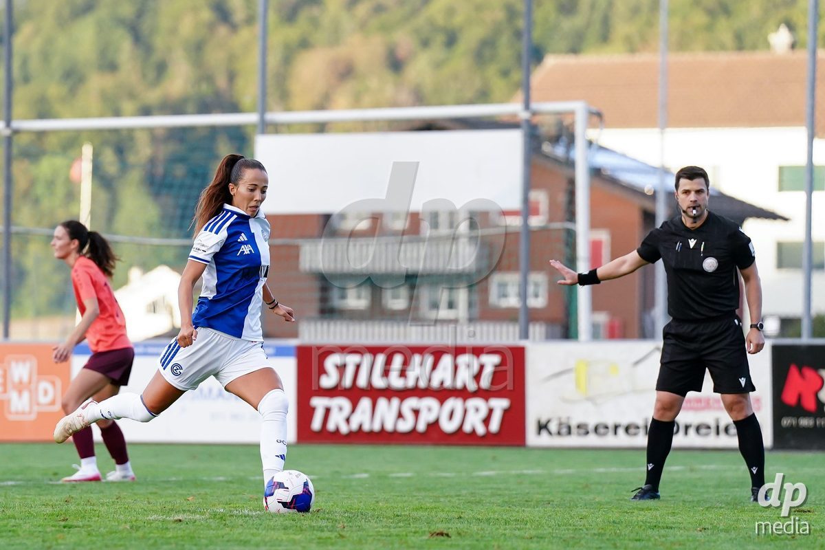 Switzerland: AXA Women's Cup 2026/27, FF Toggenburg v GC Frauenfussball - Breite Bütschwil: Marta Cazalla of Grasshopper Club Zurich shoots the penalty and misses