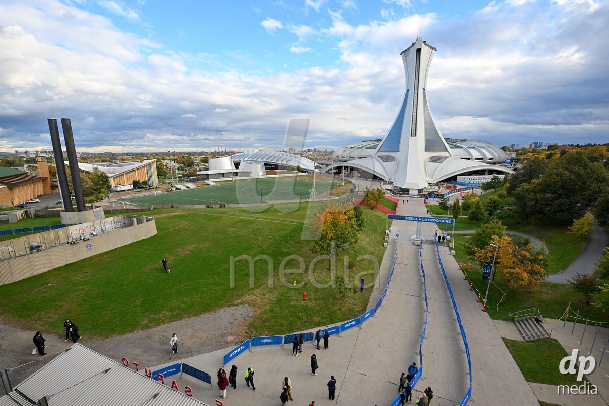 MONTREAL, CANADA - OCTOBER 9: General view outside the venue prior to the International Women's Friendly football match between Canada and Denmark at Stade Saputo on October 9, 2026 in Montreal, Canada.