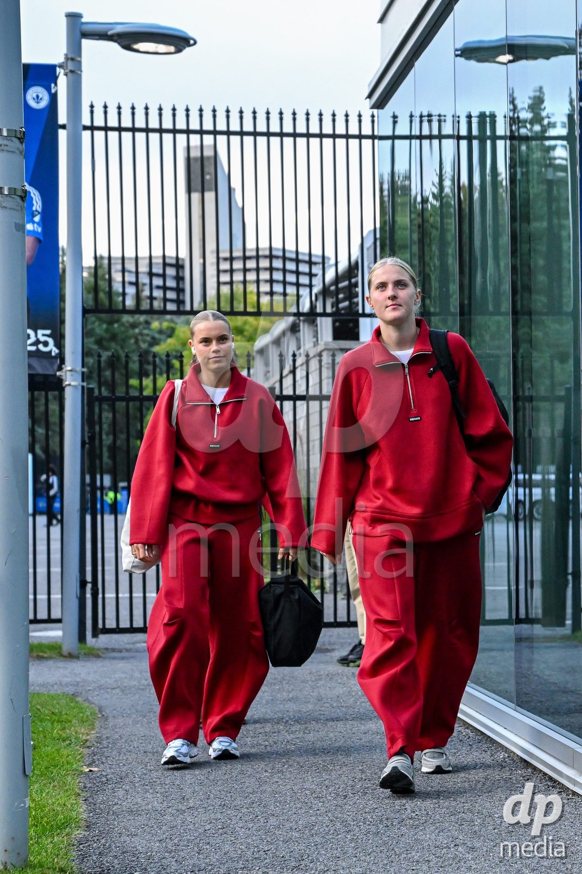 MONTREAL, CANADA - OCTOBER 9: Players of Denmark arrive at the venue prior to the International Women's Friendly football match between Canada and Denmark at Stade Saputo on October 9, 2026 in Montreal, Canada.