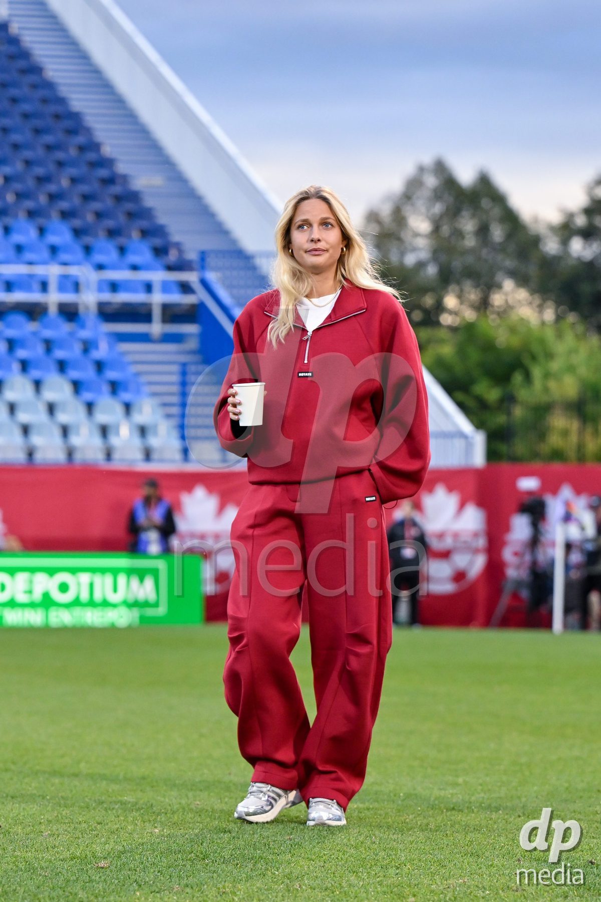 MONTREAL, CANADA - OCTOBER 9: Players of Denmark arrive prior to the International Women's Friendly football match between Canada and Denmark at Stade Saputo on October 9, 2026 in Montreal, Canada.
