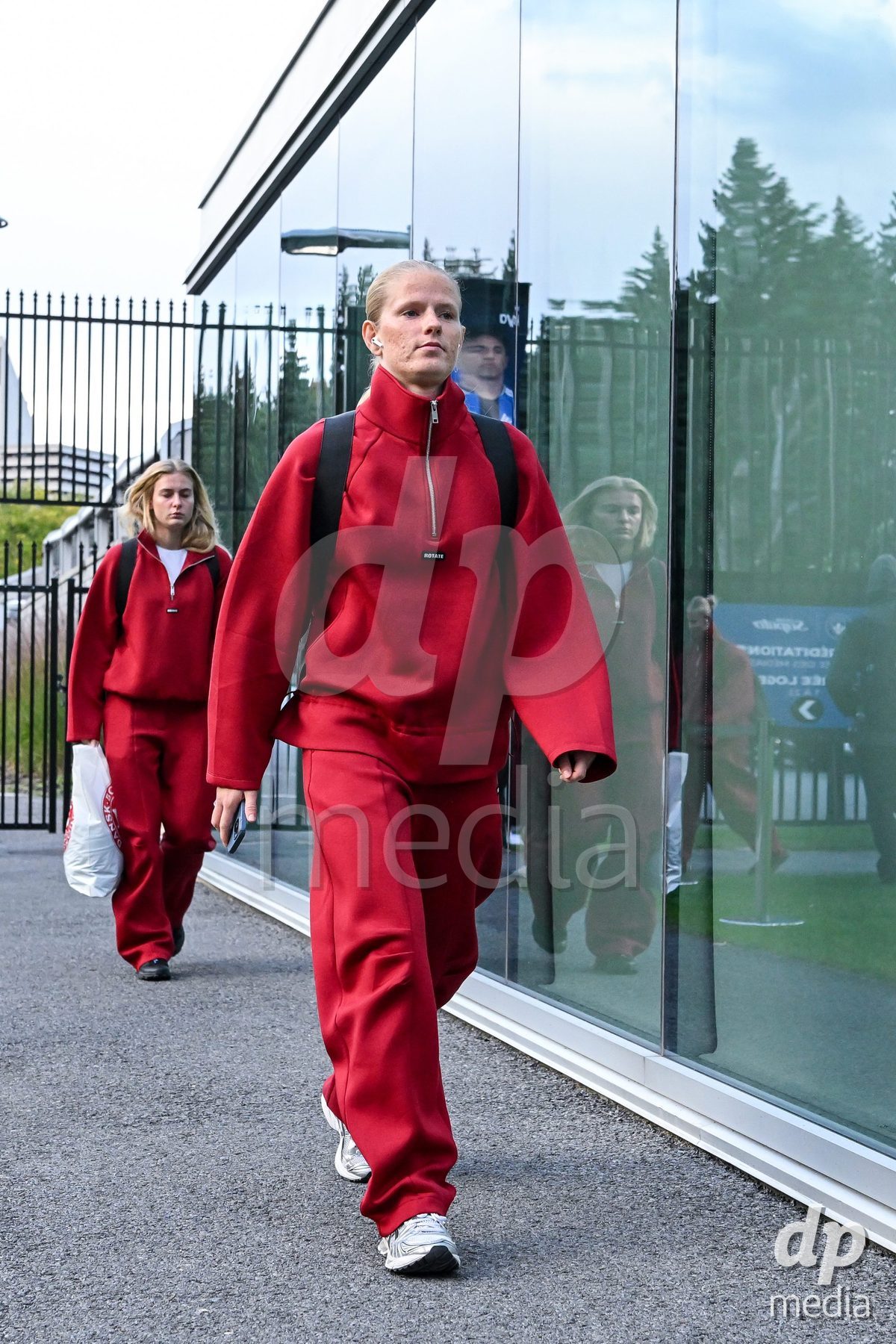 MONTREAL, CANADA - OCTOBER 9: Players of Denmark arrive prior to the International Women's Friendly football match between Canada and Denmark at Stade Saputo on October 9, 2026 in Montreal, Canada.