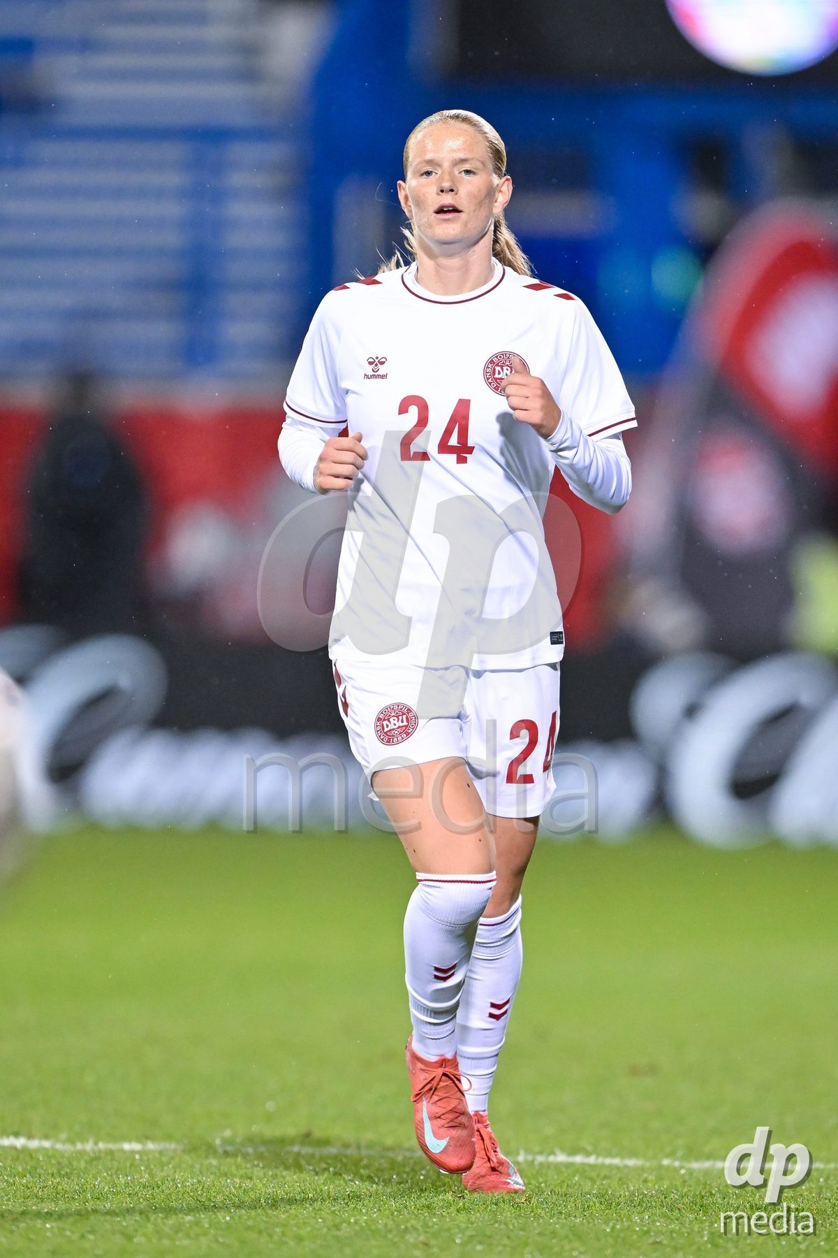 MONTREAL, CANADA - OCTOBER 9: Carli Scheuer of Denmark goes forward during the International Women's Friendly football match between Canada and Denmark at Stade Saputo on October 9, 2026 in Montreal, Canada.