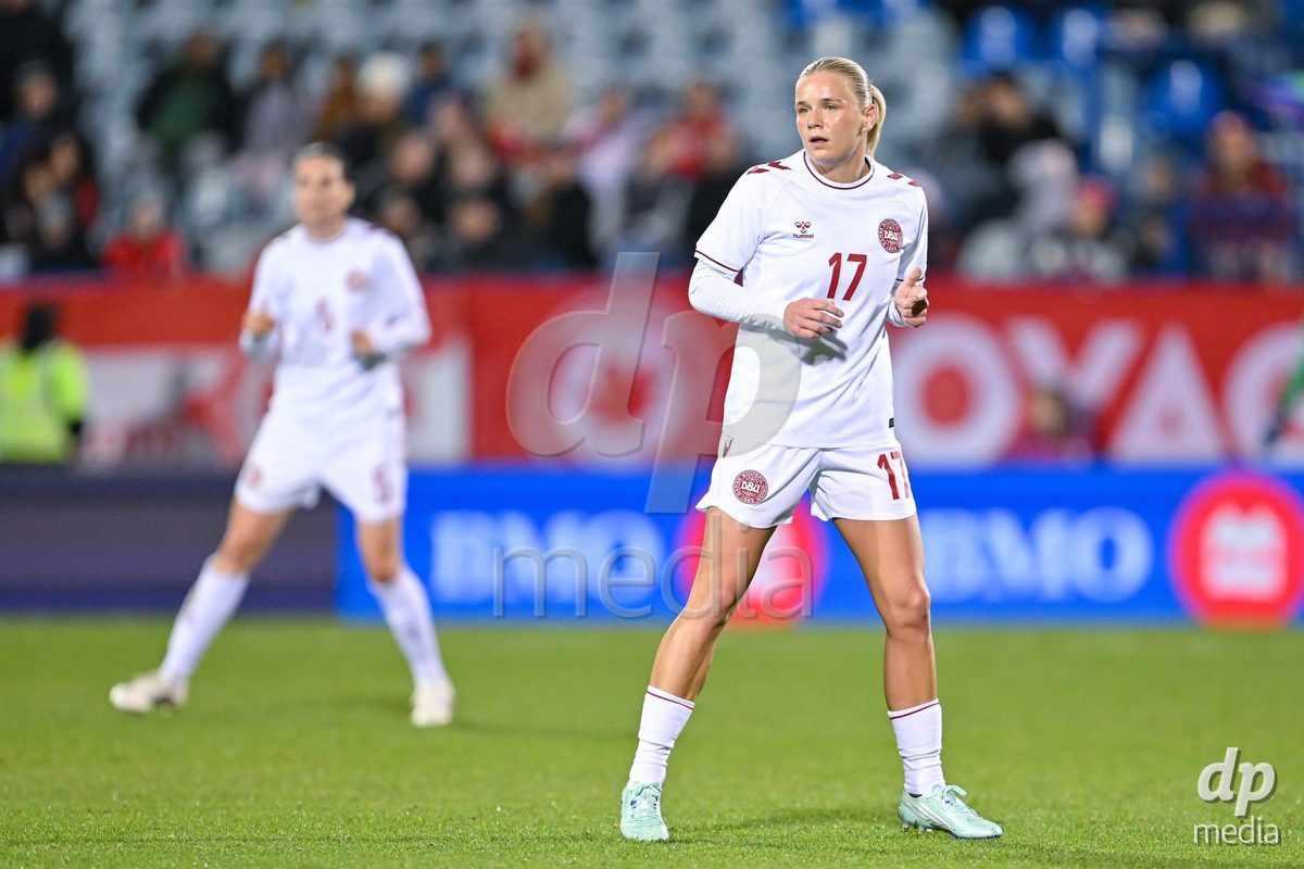 MONTREAL, CANADA - OCTOBER 9: Anna Walter of Denmark looks on during the International Women's Friendly football match between Canada and Denmark at Stade Saputo on October 9, 2026 in Montreal, Canada.