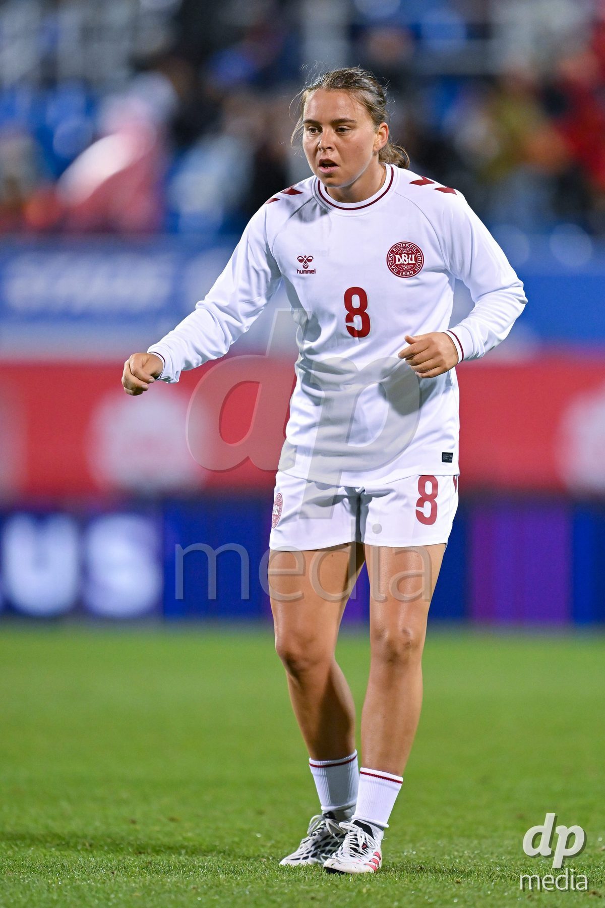 MONTREAL, CANADA - OCTOBER 9: Emma Snerle of Denmark looks on during the International Women's Friendly football match between Canada and Denmark at Stade Saputo on October 9, 2026 in Montreal, Canada.