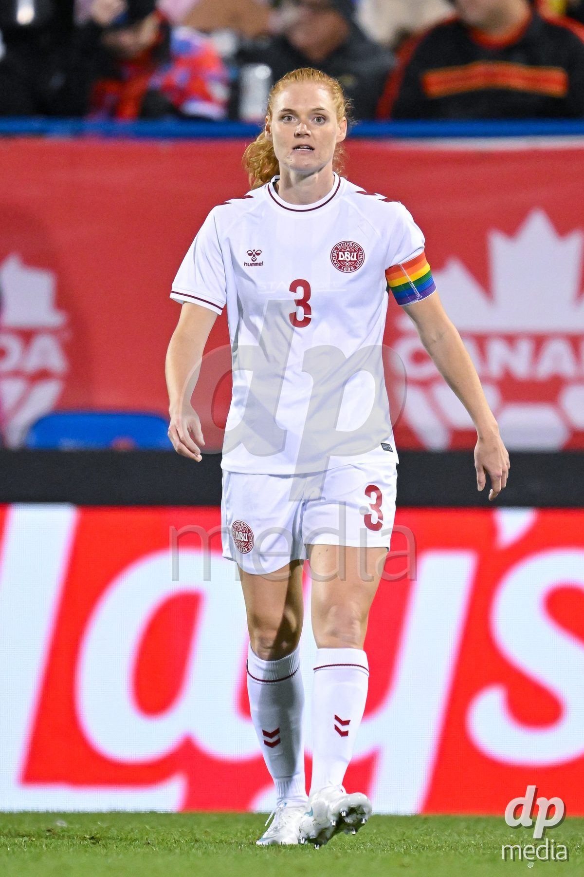 MONTREAL, CANADA - OCTOBER 9: Stine Ballisager of Denmark looks on during the International Women's Friendly football match between Canada and Denmark at Stade Saputo on October 9, 2026 in Montreal, Canada.