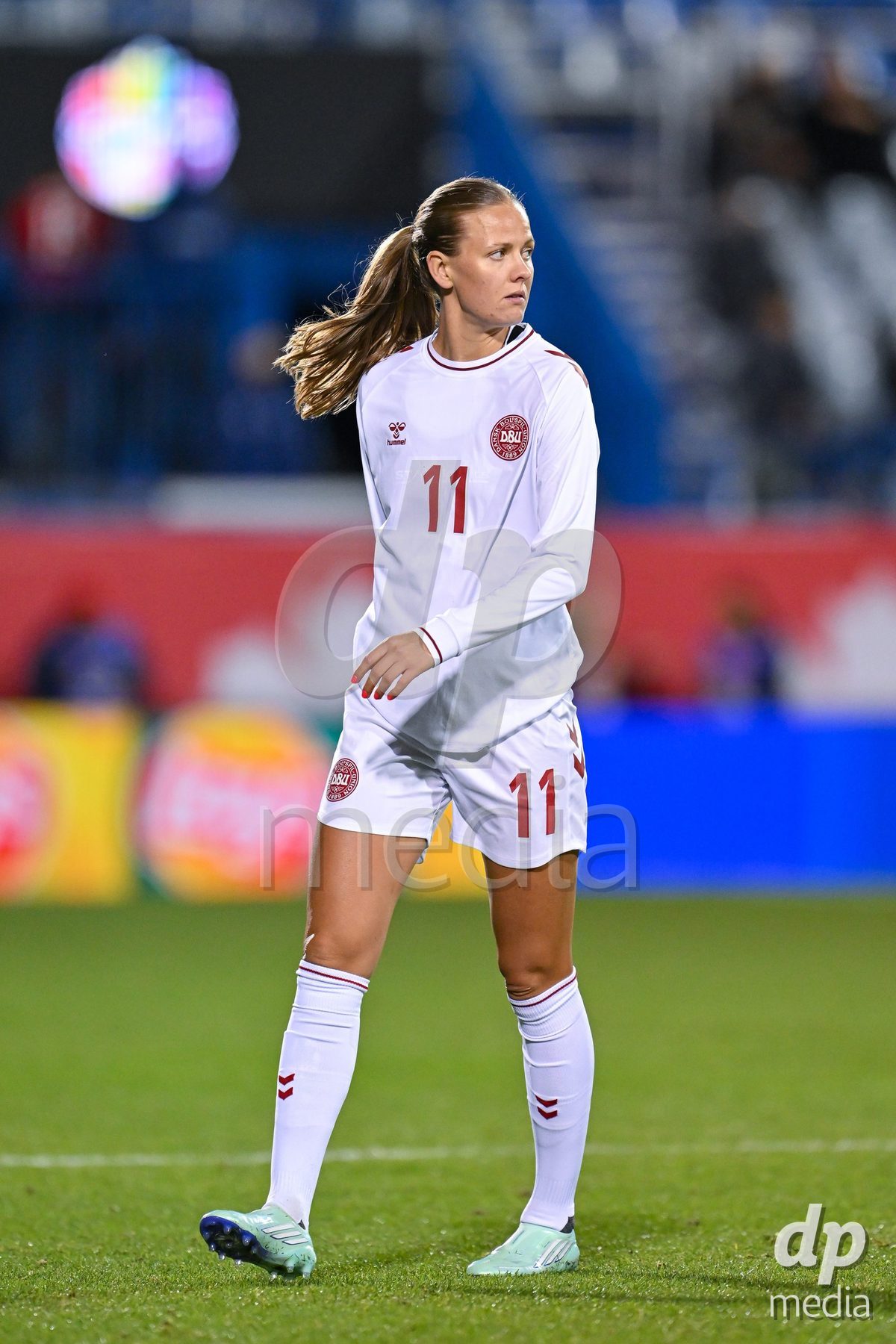 MONTREAL, CANADA - OCTOBER 9: Caroline Moller of Denmark looks on during the International Women's Friendly football match between Canada and Denmark at Stade Saputo on October 9, 2026 in Montreal, Canada.