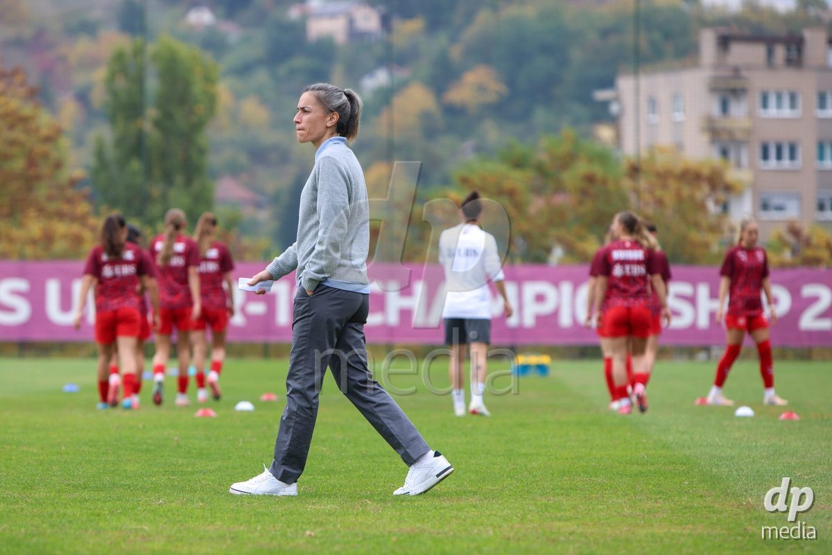 ZENICA, BOSNIA AND HERZEGOVINA - OCTOBER 10: Veronica Maglia during the UEFA Womens European Under-19 Qualifier match between Switzerland and England at FF BH Football Training Centre on October 10, 2026 in Zenica, Bosnia and Herzegovina. Photo: Denis Kapetanovic/Pixsell/DP Media