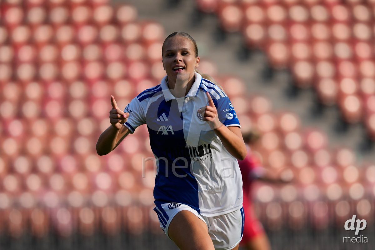 Schweiz: AXA Women's Super League 2026/2027, GC Frauenfussball vs FC Rapperswil-Jona - Stadion Letzigrund, Zürich: Ella Ljustina (8 Grasshoppers) jubelt nach ihrem Tor zum 5:0