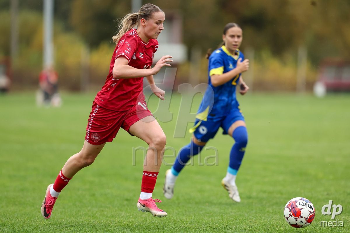 KAKANJ, BOSNIA AND HERZEGOVINA - OCTOBER 10: Andrea Thierry of Denmark during the UEFA Womens European Under-19 Qualifier match between Denmark and Bosnia and Herzegovina at Mladost Stadium on October 10, 2026 in Kakanj, Bosnia and Herzegovina. Photo: Armin Durgut/Pixsell/DP Media