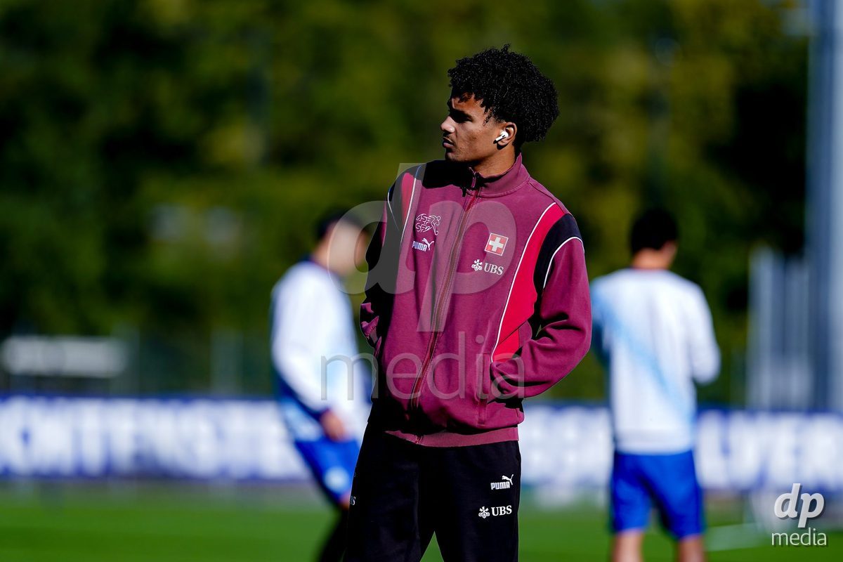 SCHAAN, LIECHTENSTEIN - OCTOBER 12: Players of Switzerland arrival prior to the UEFA European Under-17 Qualifier match between Israel and Switzerland at LFV Campus Rheinwiese on October 12, 2026 in Schaan, Liechtenstein.