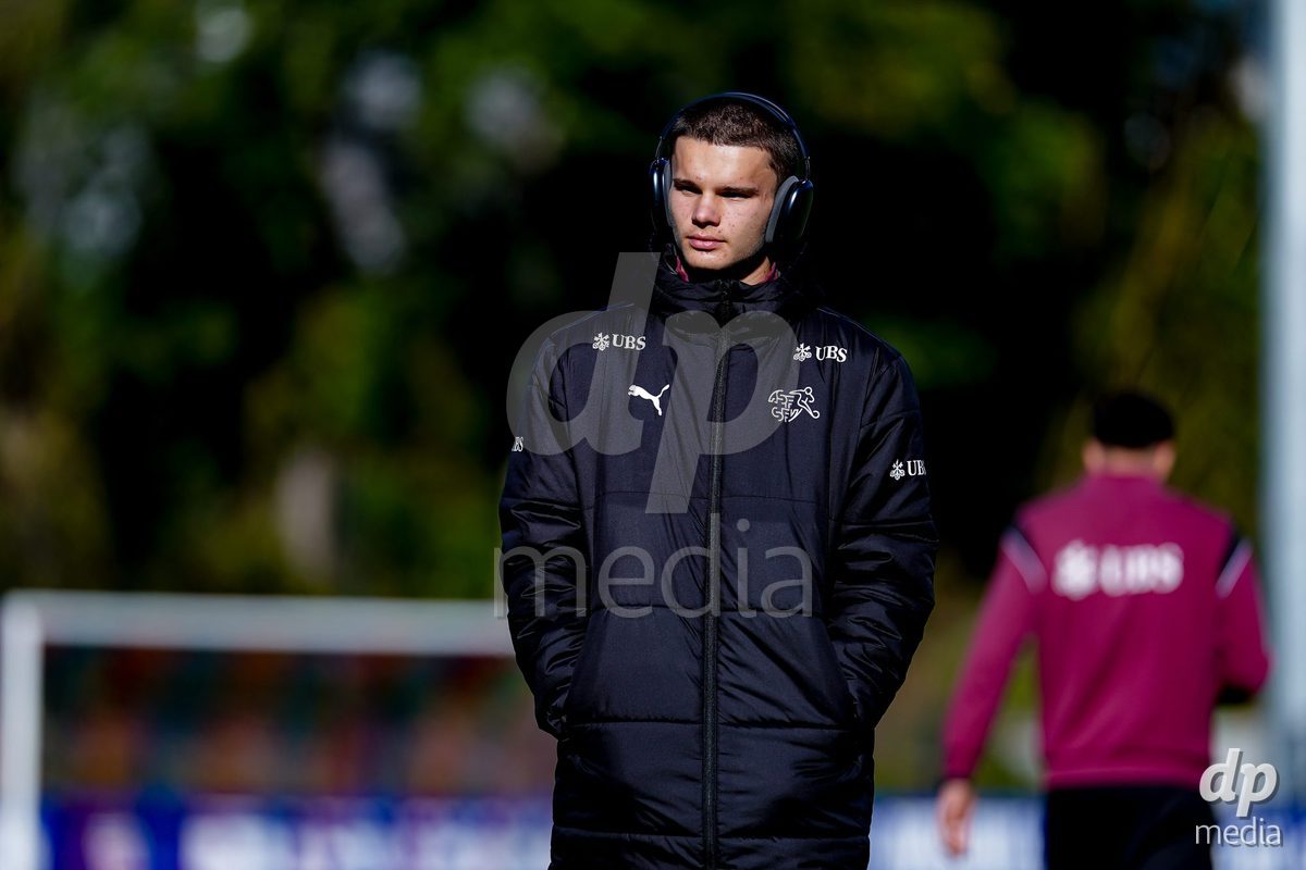 SCHAAN, LIECHTENSTEIN - OCTOBER 12: Players of Switzerland arrival prior to the UEFA European Under-17 Qualifier match between Israel and Switzerland at LFV Campus Rheinwiese on October 12, 2026 in Schaan, Liechtenstein.