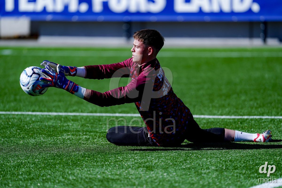 SCHAAN, LIECHTENSTEIN - OCTOBER 12: Players of Switzerland warming up during the UEFA European Under-17 Qualifier match between Israel and Switzerland at LFV Campus Rheinwiese on October 12, 2026 in Schaan, Liechtenstein.