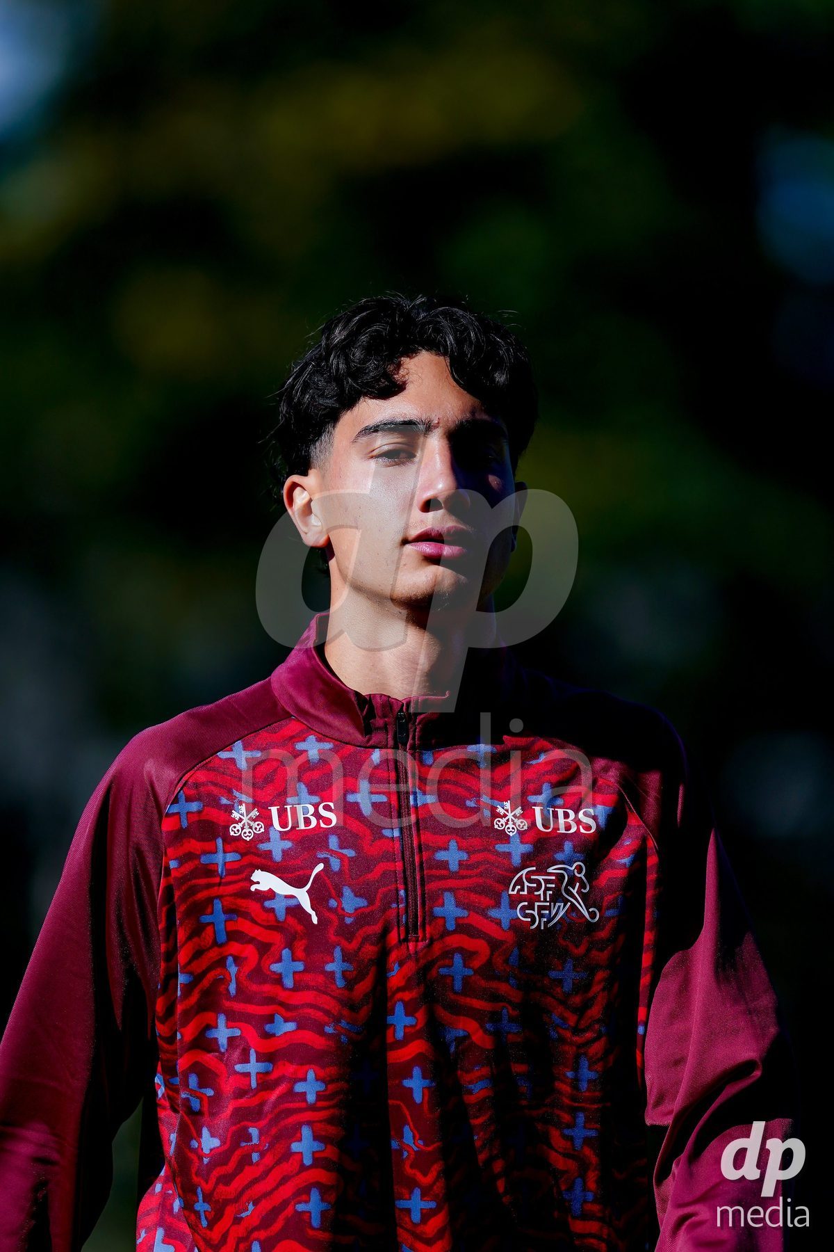 SCHAAN, LIECHTENSTEIN - OCTOBER 12: Players of Switzerland warming up during the UEFA European Under-17 Qualifier match between Israel and Switzerland at LFV Campus Rheinwiese on October 12, 2026 in Schaan, Liechtenstein.
