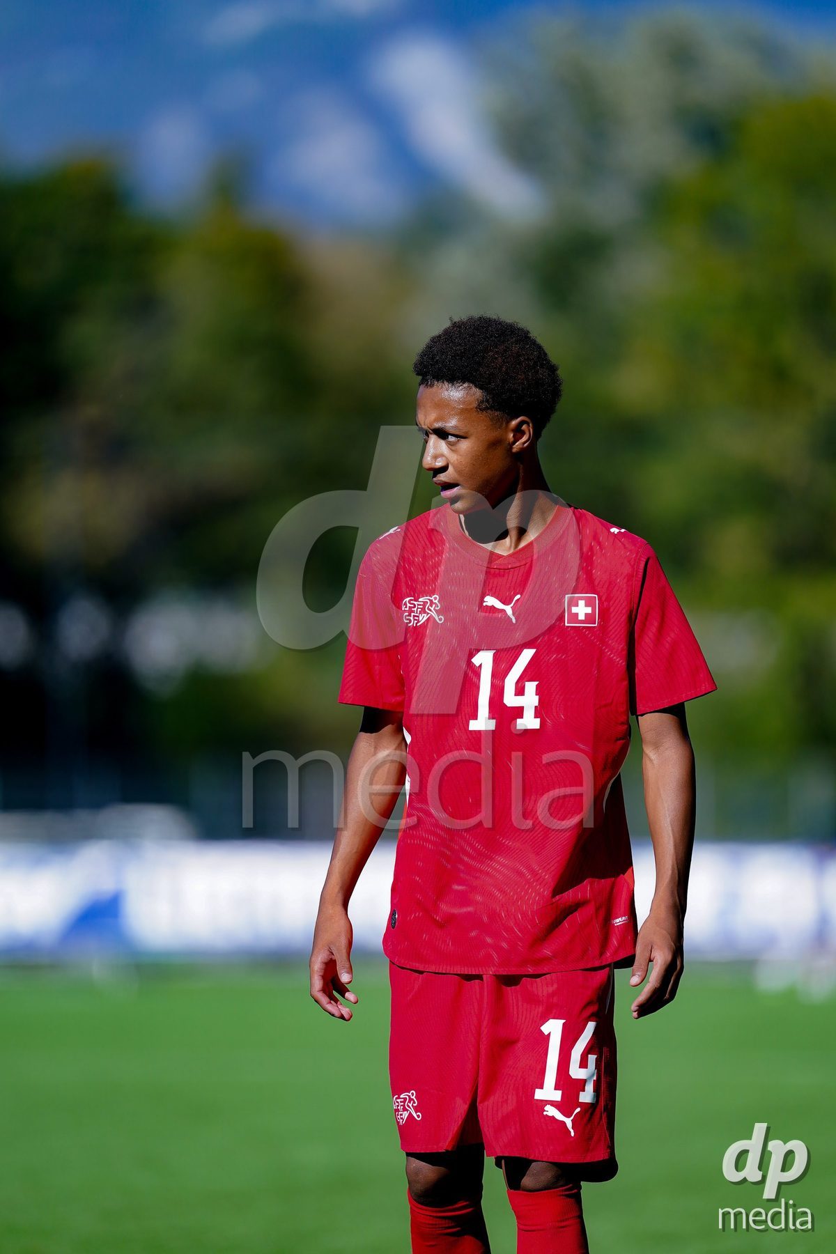 SCHAAN, LIECHTENSTEIN - OCTOBER 12: Ryan Hare of Switzerland during the UEFA European Under-17 Qualifier match between Israel and Switzerland at LFV Campus Rheinwiese on October 12, 2026 in Schaan, Liechtenstein.