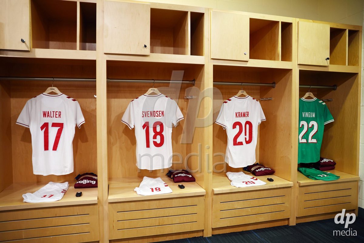 TORONTO, CANADA - OCTOBER 12: Dressing room before the International Friendly match between Canada and Denmark at BMO Field on October 12, 2026 in Toronto, Canada.