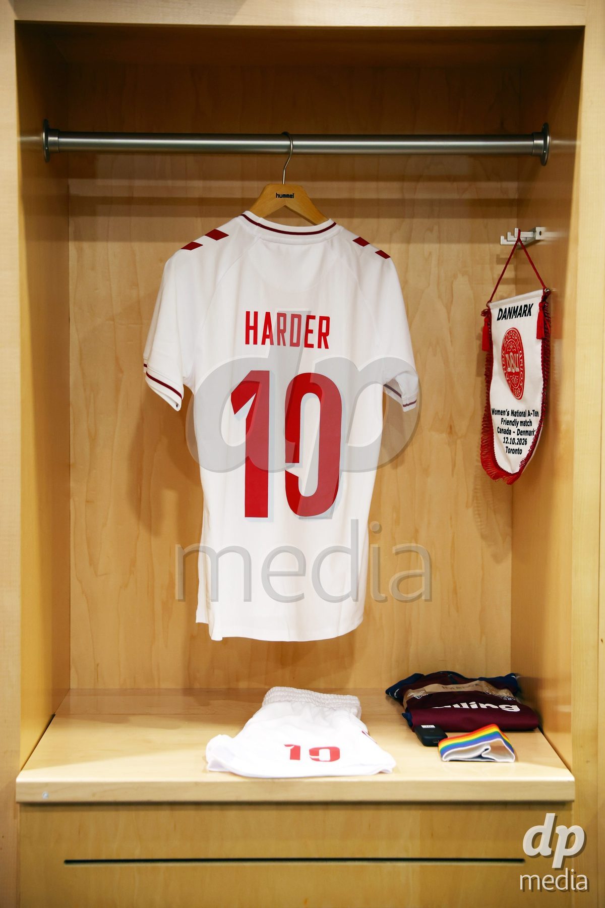 TORONTO, CANADA - OCTOBER 12: Dressing room before the International Friendly match between Canada and Denmark at BMO Field on October 12, 2026 in Toronto, Canada.