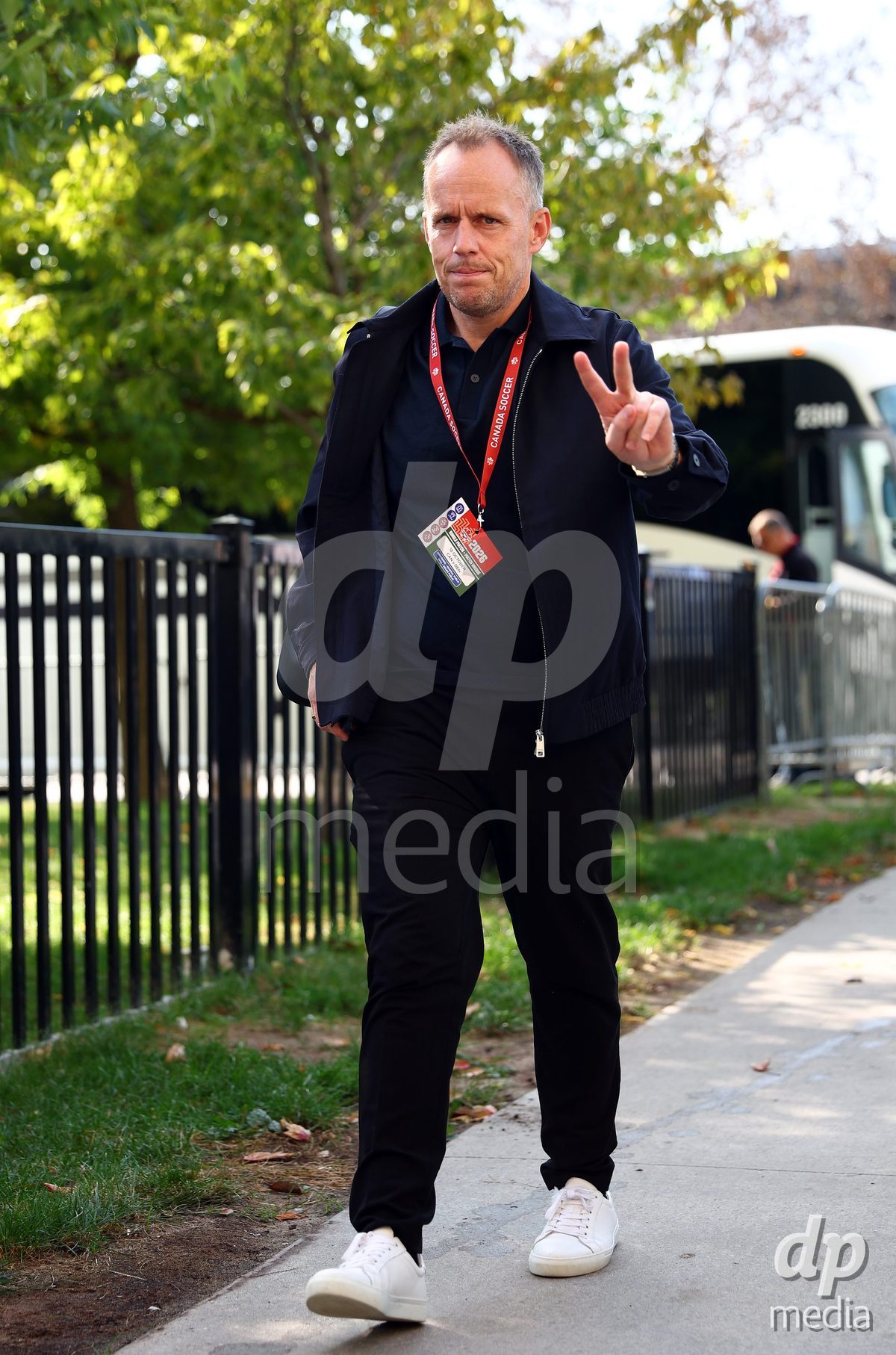 TORONTO, CANADA - OCTOBER 12: Denmark arrive before the International Friendly match against Canada at BMO Field on October 12, 2026 in Toronto, Canada.