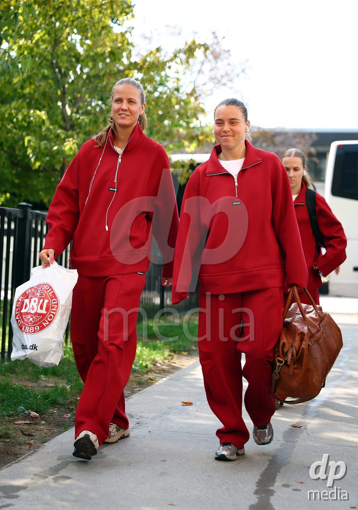 TORONTO, CANADA - OCTOBER 12: Denmark arrive before the International Friendly match against Canada at BMO Field on October 12, 2026 in Toronto, Canada.