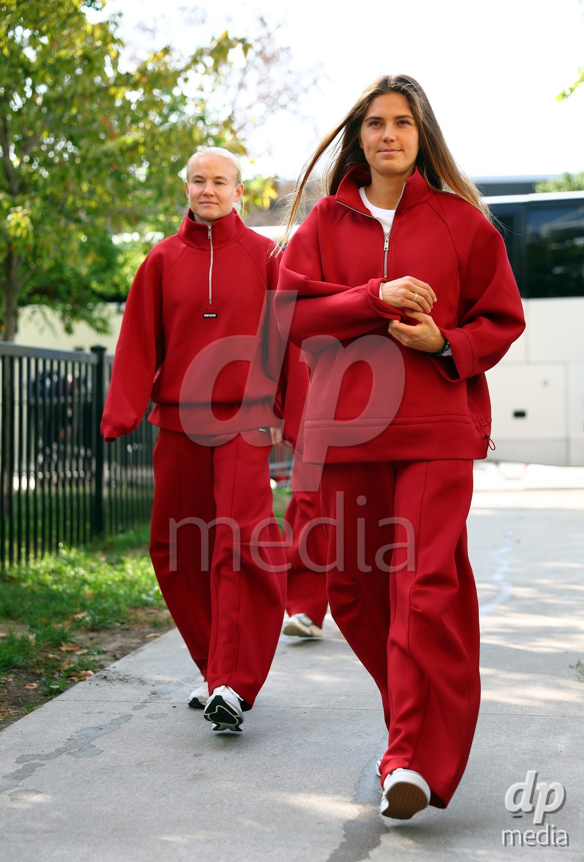 TORONTO, CANADA - OCTOBER 12: Denmark arrive before the International Friendly match against Canada at BMO Field on October 12, 2026 in Toronto, Canada.
