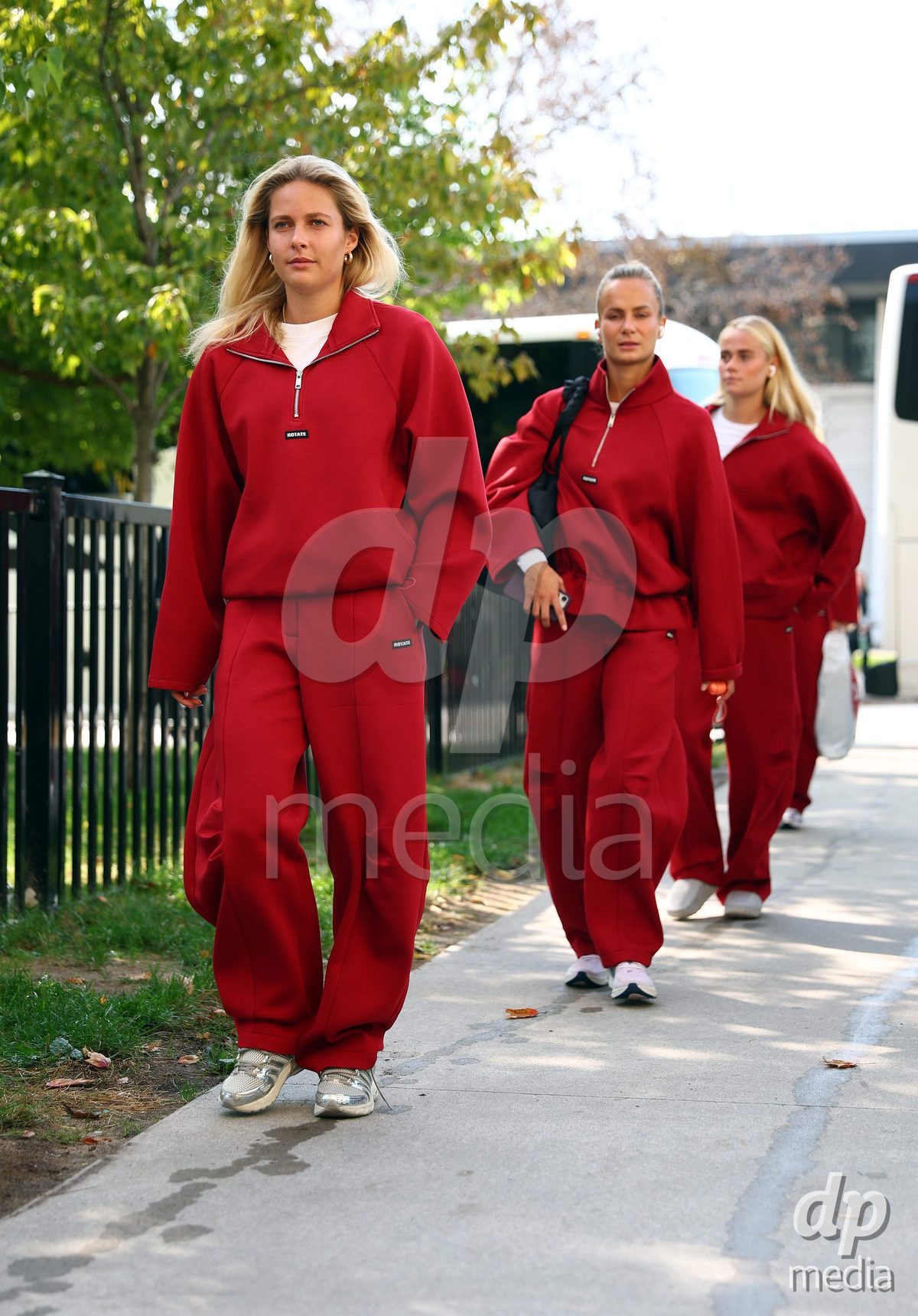 TORONTO, CANADA - OCTOBER 12: Denmark arrive before the International Friendly match against Canada at BMO Field on October 12, 2026 in Toronto, Canada.