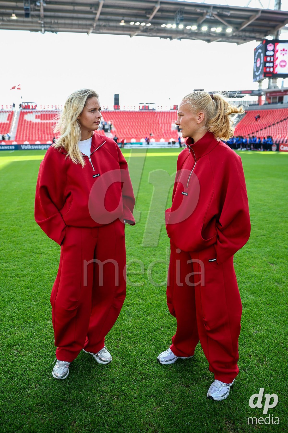 TORONTO, CANADA - OCTOBER 12: Players of Denmark at arrival prior to the International Friendly match between Canada and Denmark at BMO Field on October 12, 2026 in Toronto, Canada.
