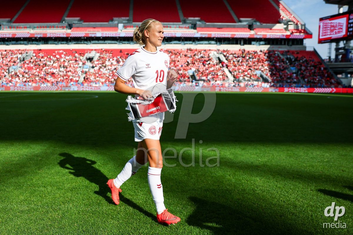 TORONTO, CANADA - OCTOBER 12: Pernille Harder of Denmark during the International Friendly match between Canada and Denmark at BMO Field on October 12, 2026 in Toronto, Canada.