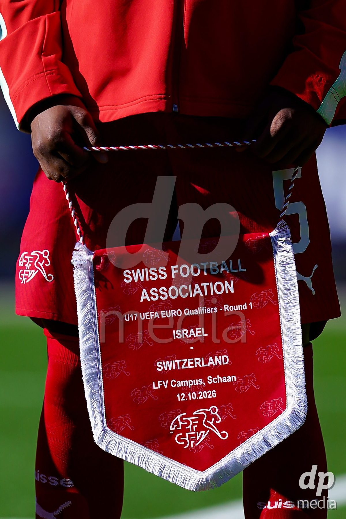 SCHAAN, LIECHTENSTEIN - OCTOBER 12: Switzerland during the UEFA European Under-17 Qualifier match between Israel and Switzerland at LFV Campus Rheinwiese on October 12, 2026 in Schaan, Liechtenstein.