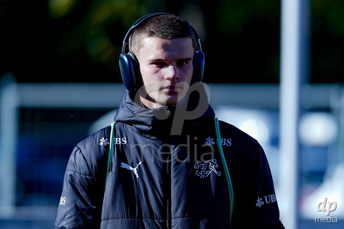 SCHAAN, LIECHTENSTEIN - OCTOBER 12: Players of Switzerland arrival prior to the UEFA European Under-17 Qualifier match between Israel and Switzerland at LFV Campus Rheinwiese on October 12, 2026 in Schaan, Liechtenstein.