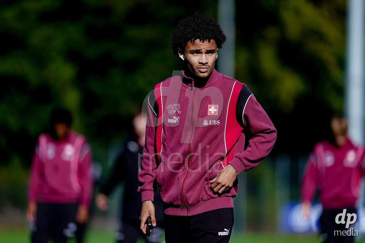 SCHAAN, LIECHTENSTEIN - OCTOBER 12: Players of Switzerland arrival prior to the UEFA European Under-17 Qualifier match between Israel and Switzerland at LFV Campus Rheinwiese on October 12, 2026 in Schaan, Liechtenstein.