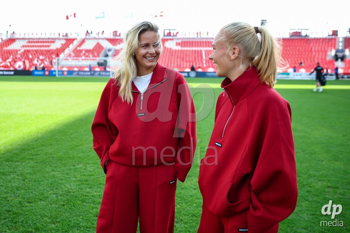 TORONTO, CANADA - OCTOBER 12: Players of Denmark at arrival prior to the International Friendly match between Canada and Denmark at BMO Field on October 12, 2026 in Toronto, Canada.