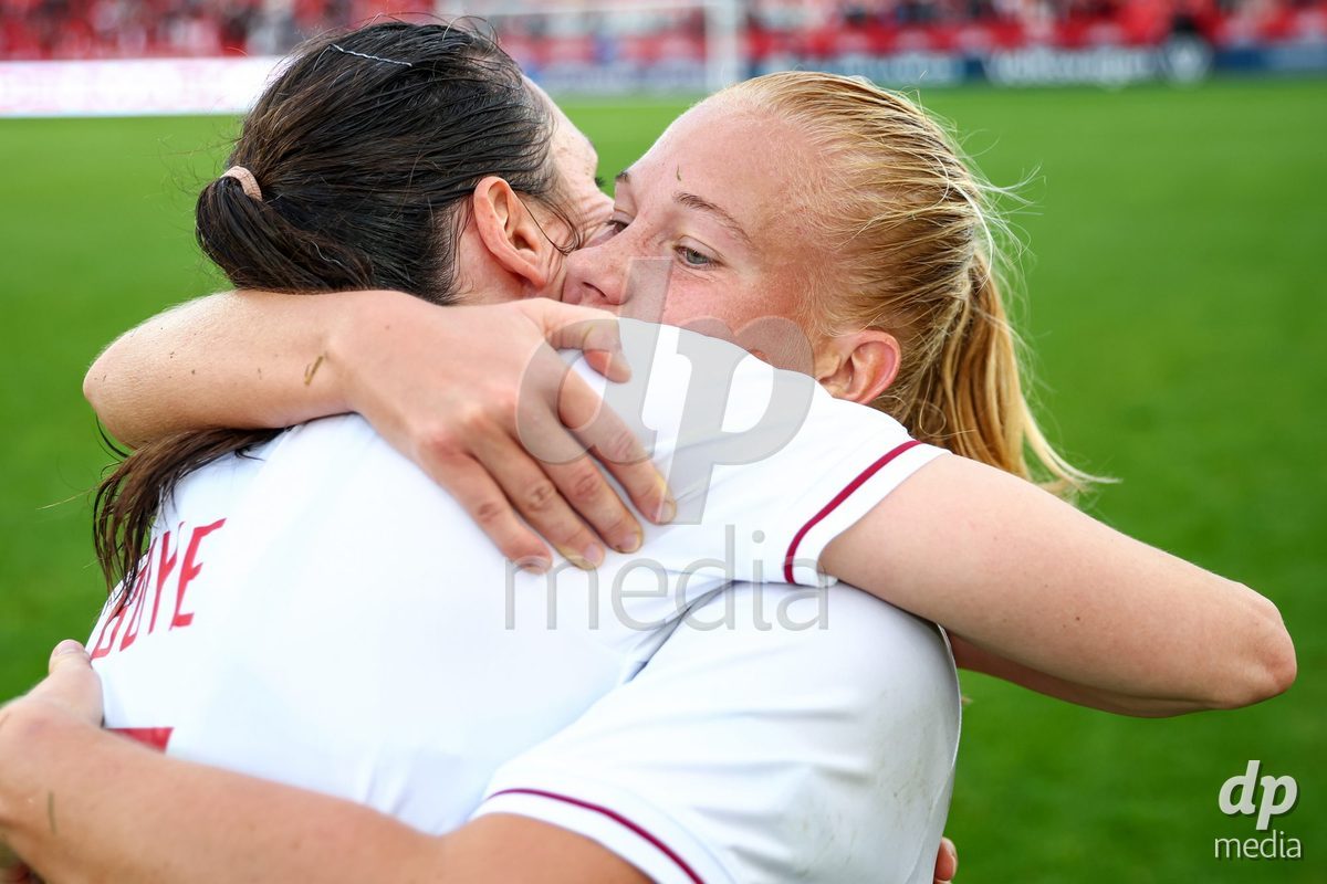 TORONTO, CANADA - OCTOBER 12: Players of Denmark celebrate the victory during the International Friendly match between Canada and Denmark at BMO Field on October 12, 2026 in Toronto, Canada.