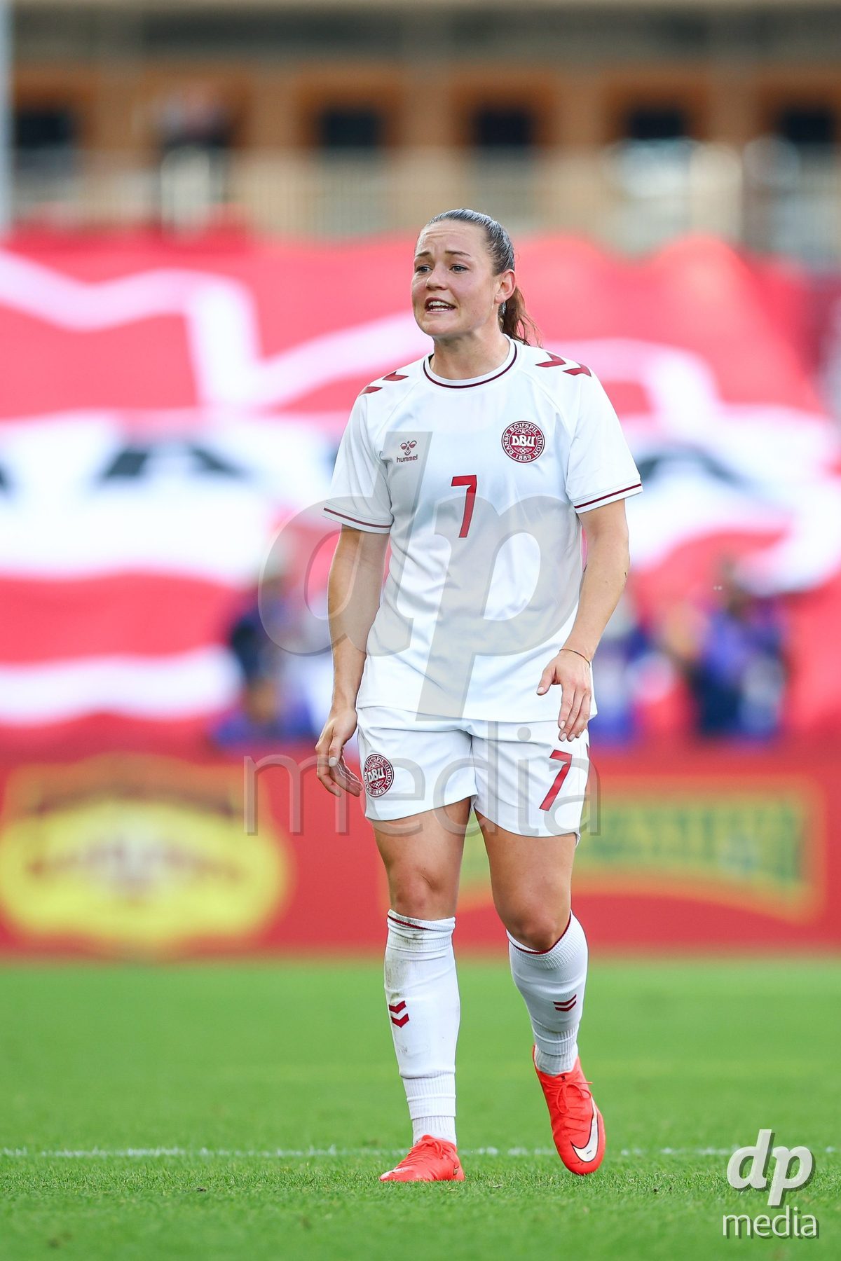 TORONTO, CANADA - OCTOBER 12: Janni Thomsen of Denmark looks on during the International Friendly match between Canada and Denmark at BMO Field on October 12, 2026 in Toronto, Canada.
