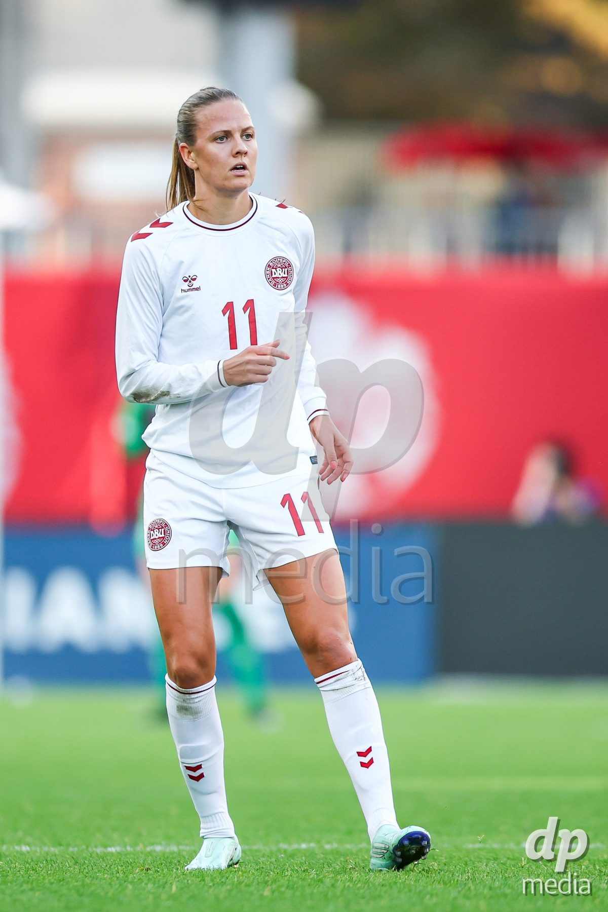 TORONTO, CANADA - OCTOBER 12: Caroline Moller of Denmark looks on during the International Friendly match between Canada and Denmark at BMO Field on October 12, 2026 in Toronto, Canada.