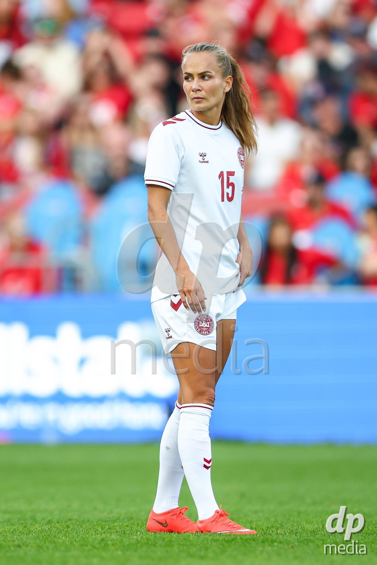 TORONTO, CANADA - OCTOBER 12: Frederikke Thogersen of Denmark looks on during the International Friendly match between Canada and Denmark at BMO Field on October 12, 2026 in Toronto, Canada.