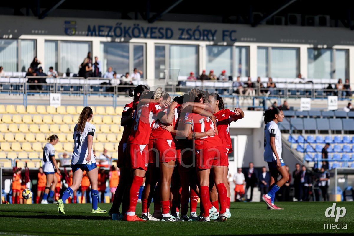 09.10.2026; Mezokovesd, Fussball - UEFA Women's European Qualifiers Playoff Round 1- Israel vs Schweiz: Spielerinnen der Schweizer Nationalmannschaft(Pal Gollner/)
