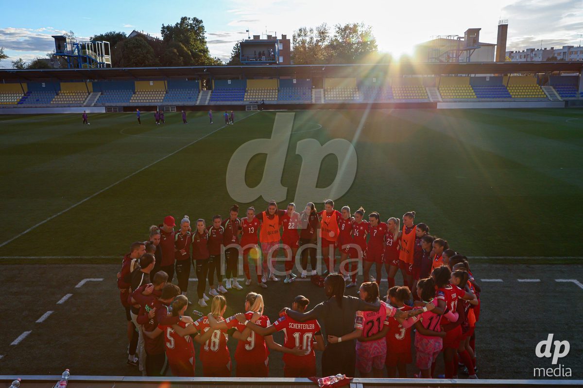 09.10.2026; Mezokovesd, Fussball - UEFA Women's European Qualifiers Playoff Round 1- Israel vs Schweiz: Schweizer Nationalmannschaft(Pal Gollner/)
