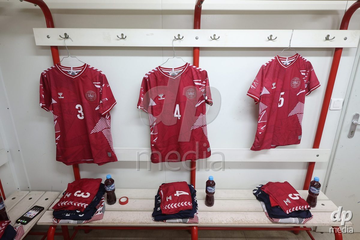 KAKANJ, BOSNIA AND HERZEGOVINA - OCTOBER 13: A general view inside of the Denmark dressing room before the UEFA Womens European Under-19 Qualifier match between Denmark and Switzerland at Mladost Stadium on October 13, 2026 in Kakanj, Bosnia and Herzegovina. Photo: Armin Durgut/Pixsell/DP Media