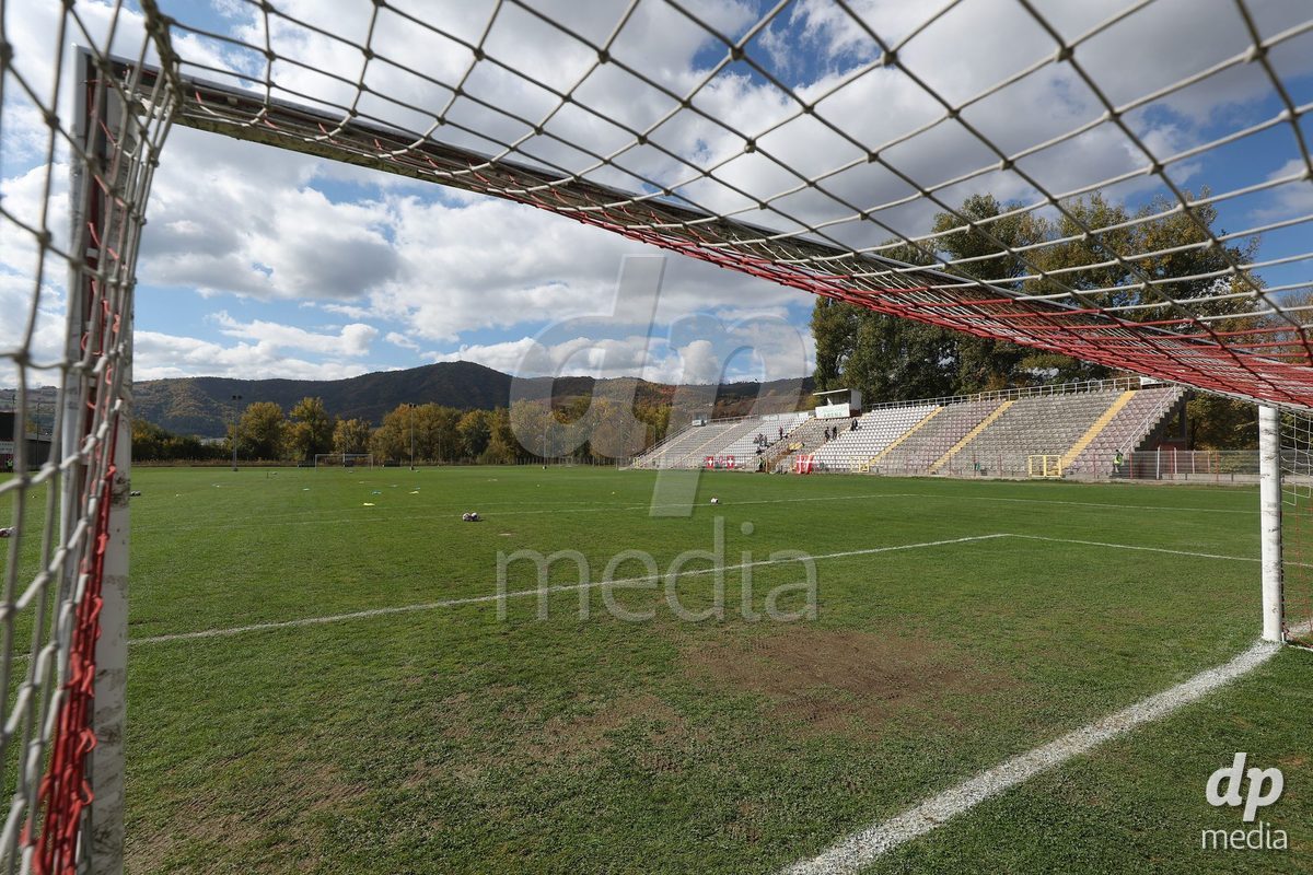 KAKANJ, BOSNIA AND HERZEGOVINA - OCTOBER 13: A general view of the stadium before the UEFA Womens European Under-19 Qualifier match between Denmark and Switzerland at Mladost Stadium on October 13, 2026 in Kakanj, Bosnia and Herzegovina. Photo: Armin Durgut/Pixsell/DP Media