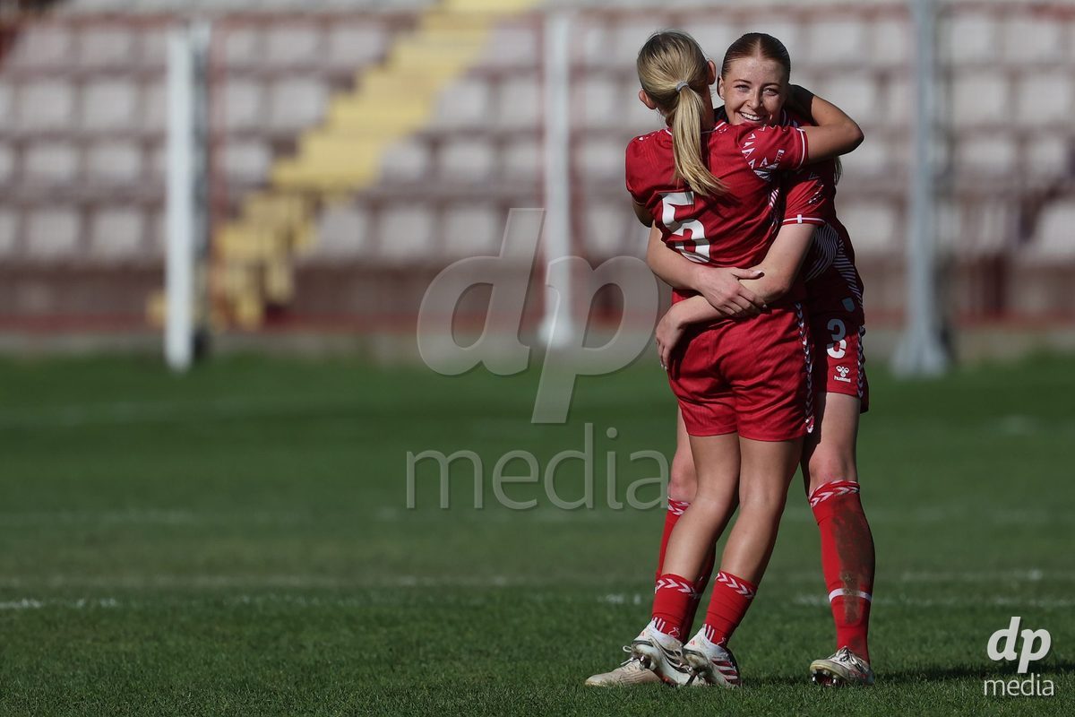 KAKANJ, BOSNIA AND HERZEGOVINA - OCTOBER 13: Astrid Engsig-Karup of Denmark and Asta Kynde of Denmark during the UEFA Womens European Under-19 Qualifier match between Denmark and Switzerland at Mladost Stadium on October 13, 2026 in Kakanj, Bosnia and Herzegovina. Photo: Armin Durgut/Pixsell/DP Media