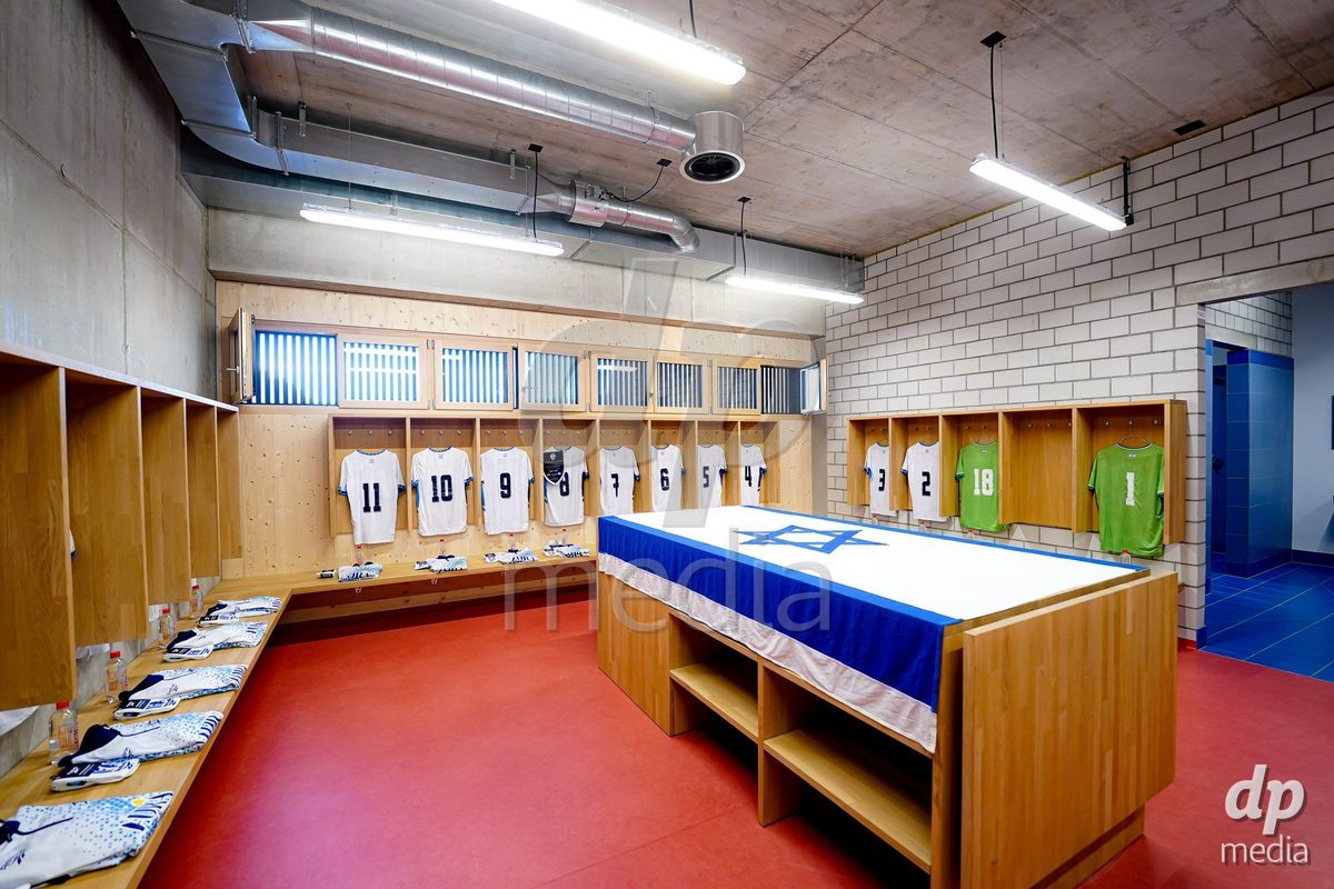 SCHAAN, LIECHTENSTEIN - OCTOBER 15: Locker rooms of Israel prior to the UEFA European Under-17 Qualifier match between Spain and Israel at LFV Campus Rheinwiese on October 15, 2026 in Schaan, Liechtenstein.