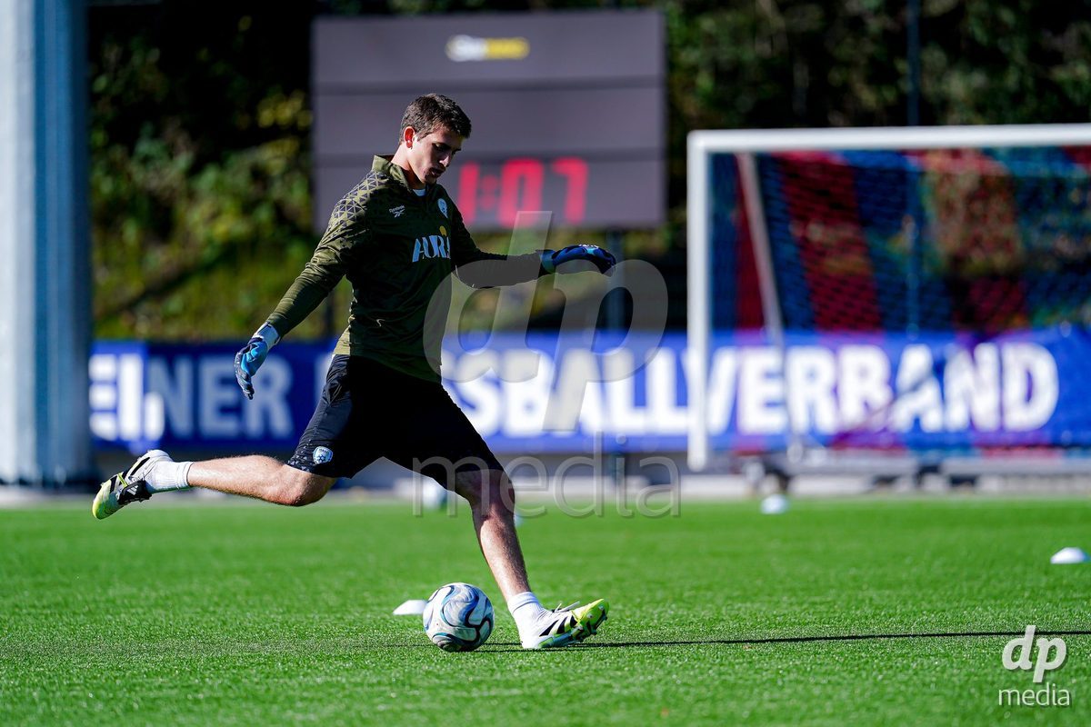 SCHAAN, LIECHTENSTEIN - OCTOBER 15: Players of Israel warming up during the UEFA European Under-17 Qualifier match between Spain and Israel at LFV Campus Rheinwiese on October 15, 2026 in Schaan, Liechtenstein.
